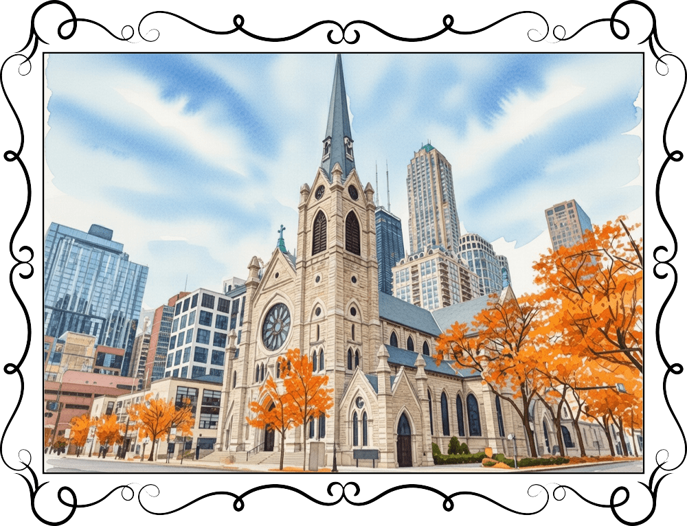 Holy Name Cathedral | Jess & Brandon